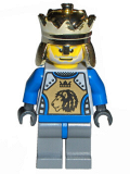 LEGO cas258a Knights Kingdom II - King Mathias, Set 8875 Alternate with Blue Arms